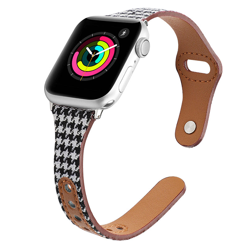 T Liner Design Slim Fabric PU Leather Buckle Watch Strap Wristband for Apple Watch Series 9 8 7 41mm SE (2023) SE(2022) SE 6 5 4 40mm 3 2 1 38mm T Liner Design Slim Fabric PU Leather Buckle Watch Strap Wristband for Apple Watch Series 9 8 7 41mm SE (2023) SE(2022) SE 6 5 4 40mm 3 2 1 38mm